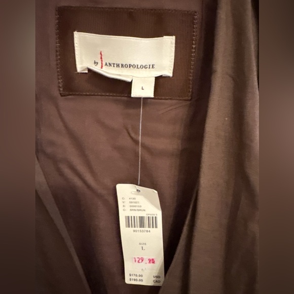 NWT Anthropologie Tommie Brown Cap Sleeve Maxi Dress with Zipper Front - Picture 4 of 5